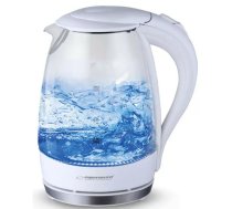 Elektriskais tējkanna ESPERANZA Salto Angel EKK011W, stikls, 1,7 L, 2200 W, balta, LED apgaismojums