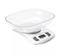 Elektroniskās virtuves svari SENCOR SKS 4001WH — 5 kg jauda, 1 g precizitāte, balti
