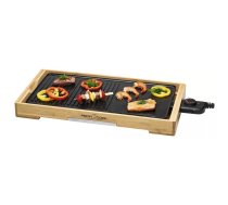 Galda Teppanyaki plīts ProfiCook PC-TYG 1143 — metāla melna, grila virsma 51×25 cm, bambusa rāmis