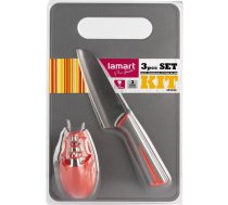 Virtuves nažu komplekts LAMART LT2099 ar asinātāju (volframs+keramika) un plastmasas griešanas dēli