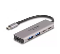 DeLOCK 64239 interfeisa centrmezgls USB 3.2 Gen 1 (3.1 Gen 1) Type-C 5000 Mbit/s Pelēks