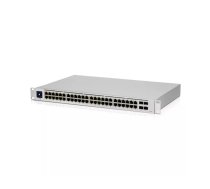 Ubiquiti UniFi USW-48-POE-EU tīkla pārslēgs Vadīts Gigabit Ethernet (10/100/1000) Power over Ethernet (PoE) Sudrabs