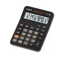 Kalkulators CASIO MX-12B — 12 cipari, baterija/saules, 26 taustiņi, melns, plastmasas korpuss