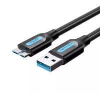 USB 3.0 A-Micro-B kabelis Vention COPBD 0,5 m melns PVC