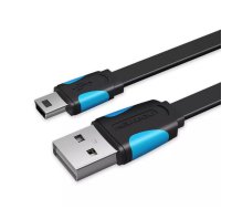 Vention VAS-A14-B050 USB kabelis 0,5 m USB 2.0 USB A Mini-USB B Melns