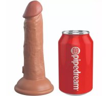 KING COCK ELITE - REĀLISTISKS SILIKONA DILDO 15,2 CM KARAMELE