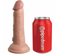 KING COCK ELITE - REĀLISTISKS DILDO AR VIBRĀCIJU UN SILIKONU 15,2 CM