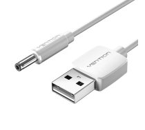 USB savienojums ar 3,5 mm cilindrisko ligzdu 5 V līdzstrāvas 0,5 m strāvas kabelis Vention CEXWD (balts)