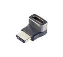 SpeaKa Professional SP-11302012 HDMI adapteris [1x HDMI vīrietis - 1x HDMI sieviete] melns, sudraba krāsā UHD 8K @ 60 Hz, UHD 4K @ 120 Hz 90° leņķī uz augšu (SP-11302012)