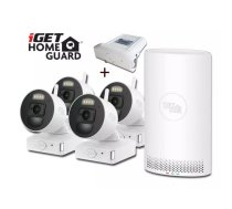 iGET HGNVK88004P + BEZMAKSAS BATERIJA - bezvadu WiFi FullHD komplekts ar akumulatoru, 8CH NVR + 4x FullHD kamera