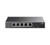 Tīkla slēdzis TP‑Link TL‑SG1005P‑PD, 5 portu Gigabit (5x PoE, PoE budžets 66 W), bez ventilatora, paredzēts sienas montāžai