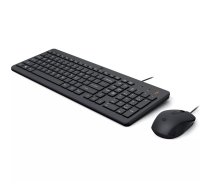 Vadu tastatūras un peles komplekts HP 150 pilna izmēra USB membrāna, pele 1600 DPI, melns