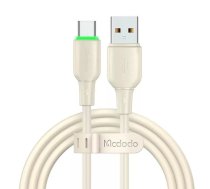 USB-uz USB-C kabelis Mcdodo CA-4750 ar LED apgaismojumu 1,2 m (bēšs)