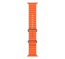Siksniņa iWear S1 rievota mīksta silikona 20 mm priekš Apple Watch 49/45/44/42 mm oranža