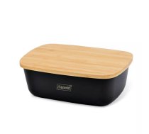 Maestro MR-1776-BLACK maizes kaste uz letes, plastmasas korpuss ar koka vāku, 345×235×130 mm