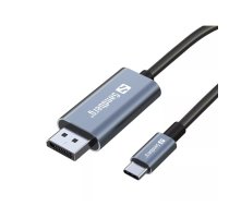 Sandberg 136-51 video kabeļu aksesuārs 2 m USB Veids-C DisplayPort Melns, Pelēks