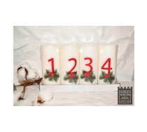 Baltic Candles Adventes sveces 4 gb. / katras sveces degšanas laiks 20h