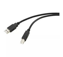 USB kabelis Renkforce RF-5720372 20 m USB A USB B Melns