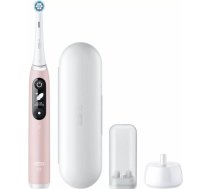 Elektriskā zobu suka BRAUN iO Series 6 Pink — rotējoši-oscilējoša, 5 režīmu, spiediena sensors, 2 min taimeris, Li‑Ion akumulators