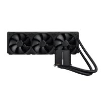 Viss vienā šķidruma dzesētājs ASUS ProArt LC 420 — 420 mm radiators, 3×140 mm PWM ventilatori, 800–2000 apgr./min, varšs siltummaiņa korpuss, melns