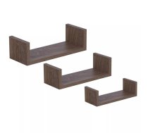 Plauktu komplekts VELANO Velano FUS sonoma oak Ux3 8118264 — sienas plaukti sonoma ozola tonī