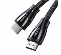 Kabelis HDMI-HDMI 0,5 m (HDMI 2.1 8K@60Hz 48Gbps) melns ar neilona pinumu HD140 UGREEN