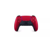 Gamepads Sony DualSense sarkans — PlayStation 5 vadu/bezvadu kontrolieris, Bluetooth 5.1, USB‑C, akumulators 1560 mAh, skaļrunis, skārienpanelis
