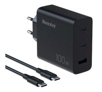 Lādētājs + kabelis HuntKey P100 100W PD