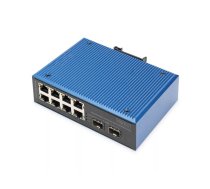 Digitus DN-651147 tīkla pārslēgs Nepārvaldīts Fast Ethernet (10/100) Power over Ethernet (PoE) Melns, Zils