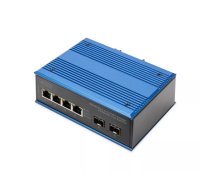 Digitus DN-651149 tīkla pārslēgs Nepārvaldīts Gigabit Ethernet (10/100/1000) Power over Ethernet (PoE) Melns, Zils