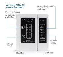 W-Star UTP kabeļu testeris WS468WH RJ45 RJ11 STP Cat5e Cat7 balts