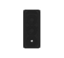 PC korpuss Fury Shobo SH4F Midi Tower — melns, ATX, rūdīts stikls, atbalsts GPU līdz 33 cm