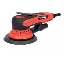 Ekscentriskā slīpmašīna YATO YT-82206 — 350 W, disks 150 mm, ekscentritāte 5 mm, 4 000–10 000 apgr./min, kabelis 3 m