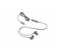 Iekšausu austiņas Lenovo 300 USB-C GXD1J77353, ar vadu USB-C, 9 mm skaļruņi, 32 Ω, 100–20000 Hz, pelēkas