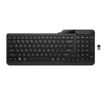 Bezvadu tastatūra HP 475 Dual-Mode — pilna izmēra QWERTY, RF + Bluetooth 5.3, ciparu bloks, melna, 376×153×19 mm