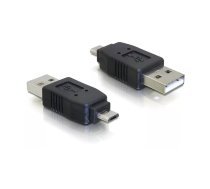 DeLOCK Adapter USB micro-B male to USB2.0 A-male USB 2.0 A Melns