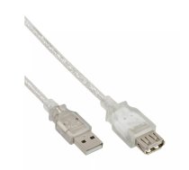 USB 2.0 pagarinātājs Type A M/F InLine 34618 2m Caurspīdīgs
