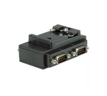 ROLINE USB 2.0 to RS232 Adapter, for DIN Rail 4 Ports Melns