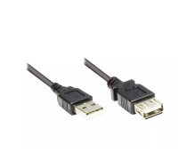 USB kabelis Alcasa 2511-OF03S USB 2.0 0.3m melns