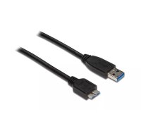 Alcasa USB A - USB Micro B, m - m, 0.5m USB kabelis USB 3.2 Gen 1 (3.1 Gen 1) 0,5 m Micro-USB B Melns