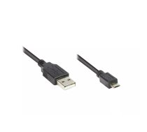 Alcasa 2510-MB01 USB kabelis USB 2.0 1 m USB A Micro-USB B Melns