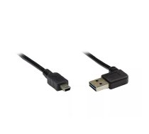 Alcasa 3310-EU02W USB kabelis USB 2.0 2 m USB A Mini-USB B Melns