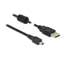 DeLOCK 84912 USB kabelis USB 2.0 1 m USB A Mini-USB B Melns