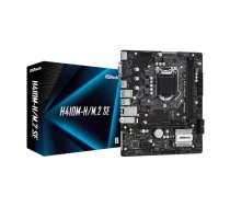 Mātesplate ASROCK H410M-H/M.2 SE — Intel H370, LGA 1200, micro ATX, DDR4, 2 DIMM, M.2, 4×SATA III, Gigabit LAN