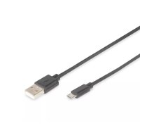 Digitus DB-300127-018-S USB kabelis USB 2.0 1,8 m USB A Micro-USB B Melns
