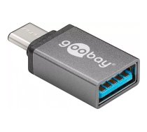 Goobay 56621 kabeļu spraudņu pāreja USB-C USB 3.0 female (Type A) Pelēks