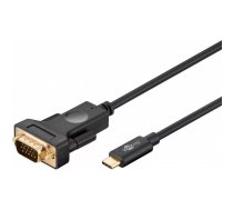 Goobay 79293 video kabeļu aksesuārs 1,8 m VGA (D-Sub) USB Veids-C Melns
