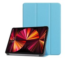 iLike Tri-Fold Plāns Eko-Ādas Statīva Maks Apple iPad Air 4 10.9'' (2020) / iPad Air 5 2022 Debesu zila