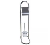 WC komplekts ar birsti un tualetes papīra turētāju, hromēts — modelis 9122334