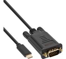 InLine 64142 video kabeļu aksesuārs 2 m USB Veids-C VGA (D-Sub) Melns